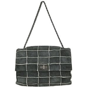 Chanel Reissue Flap Suede Patchwork Gray Suede Handbag